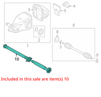 14 - 20 BMW 4-Series F32 F33 F36 xDrive Front Driveshaft Propeller Shaft OEM