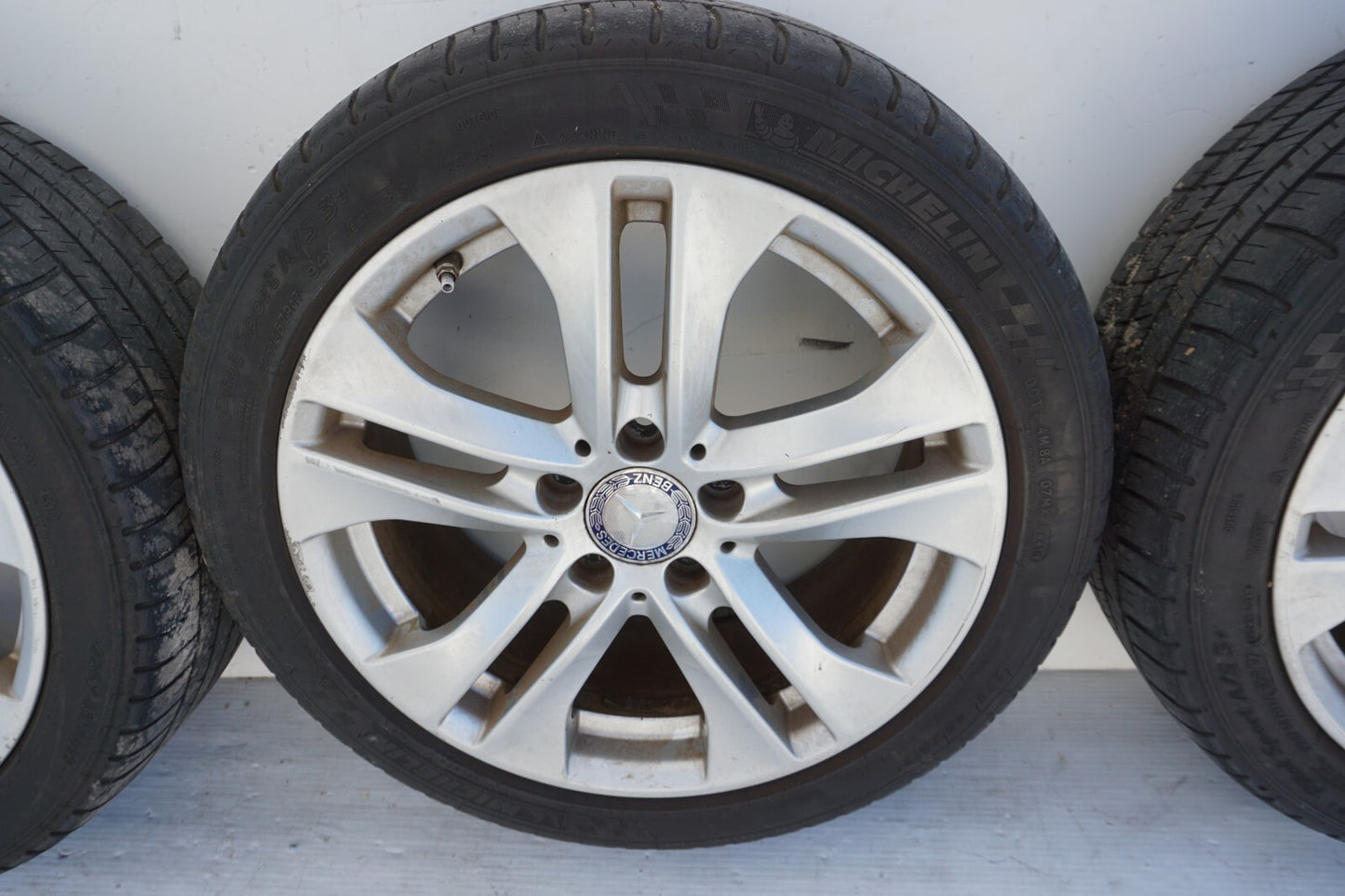 08-14 Mercedes C250 C300 C350 W204 ALLOY WHEEL RIM & TIRE R17 SET OF 4 OEM