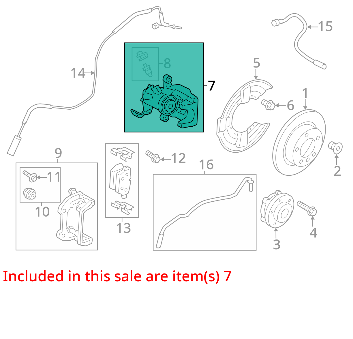 11-16 Mini Cooper Countryman R60 Rear Right Side  Brake Caliper OEM
