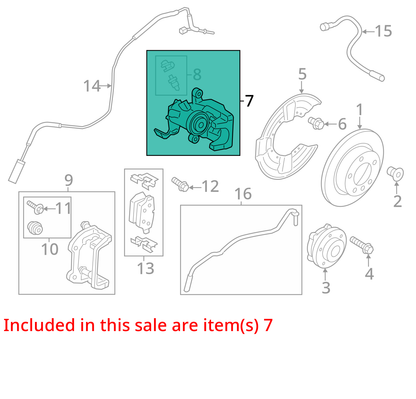 11-16 Mini Cooper Countryman R60 Rear Right Side  Brake Caliper OEM