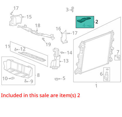 2020-2023 CADILLAC CT4 FRONT RIGHT LEFT SIDE ENGINE RADIATOR UPPER MOUNT BRACKET