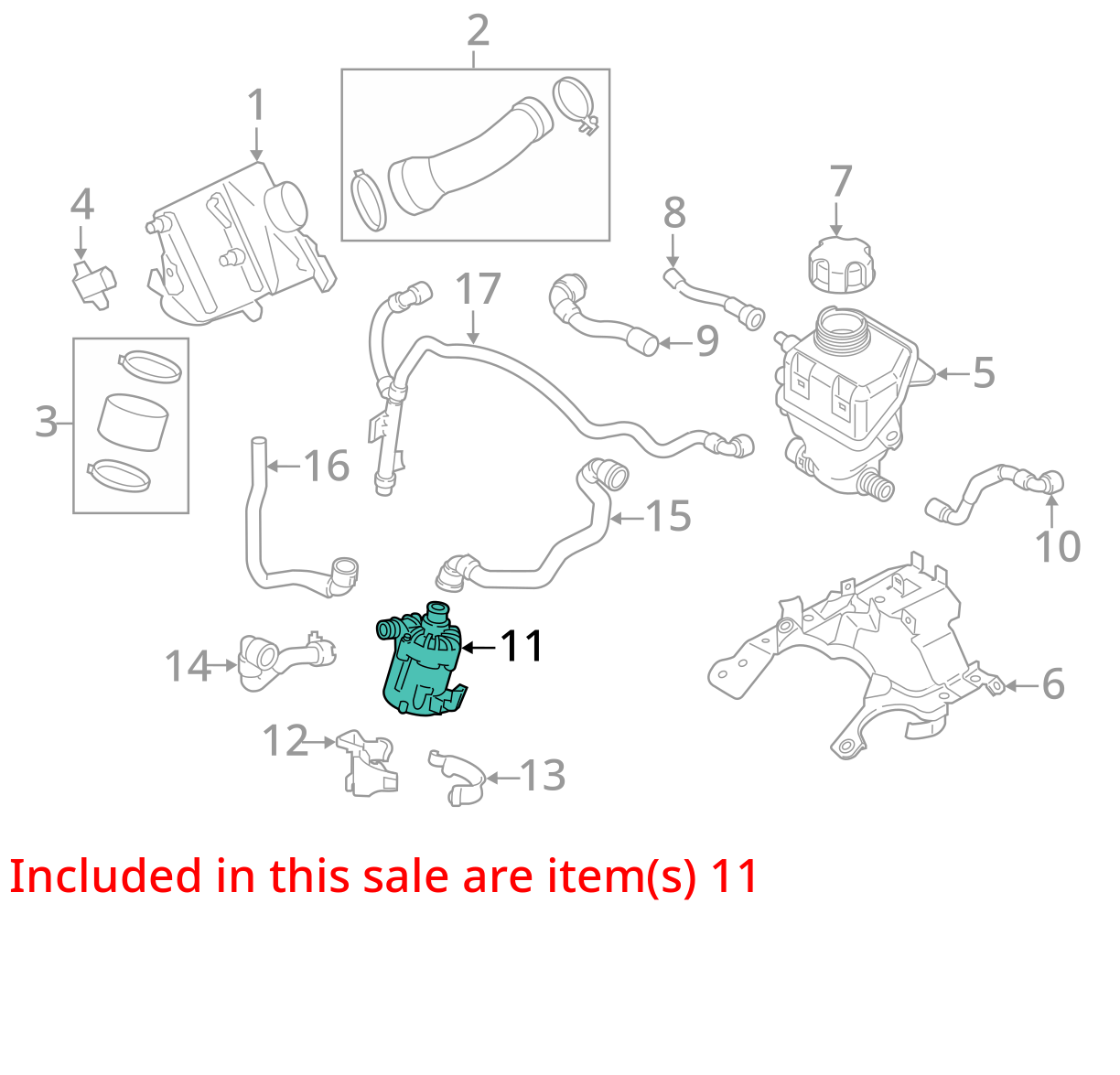 OEM BMW E70 F02 F10 550 650 750 X5 Engine N63 S63 Auxiliary Coolant Water Pump