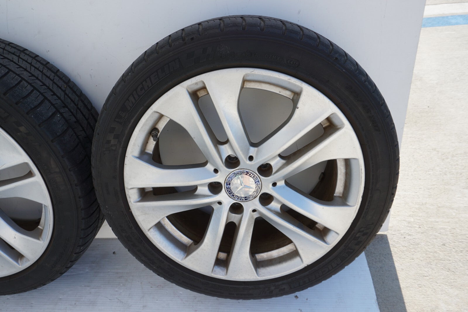 08-14 Mercedes C250 C300 C350 W204 ALLOY WHEEL RIM & TIRE R17 SET OF 4 OEM