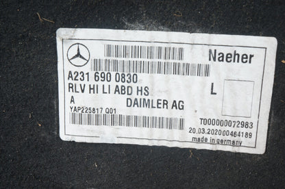 13 - 20 MERCEDES BENZ SL R231 LEFT SIDE REAR WHEEL ARCH LINER A2316900830