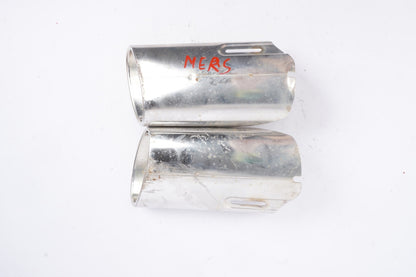 08-16 Mercedes W204 C350 E350 Rear Bumper Exhaust Muffler Tips Set of 2 OEM