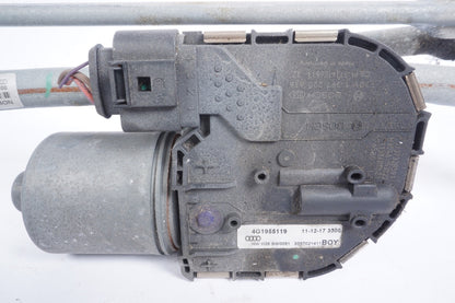 12-18 AUDI C7 A6 A7 WINDSHIELD WIPER TRANSMISSION LINKAGE MOTOR 4G1955023A OEM