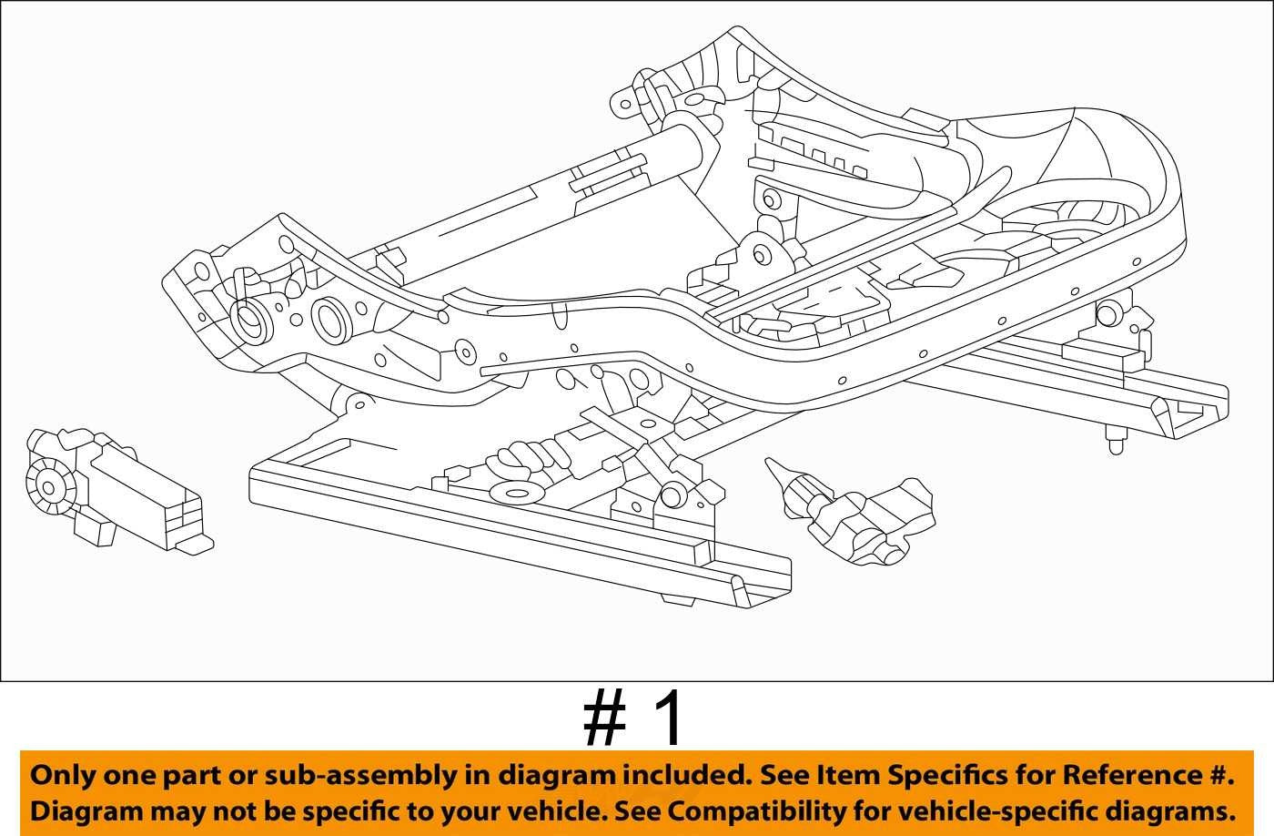 2020-2023 CADILLAC CT4 FRONT RIGHT PASSENGER SIDE SEAT TRACK FRAME W/ MOTOR OEM