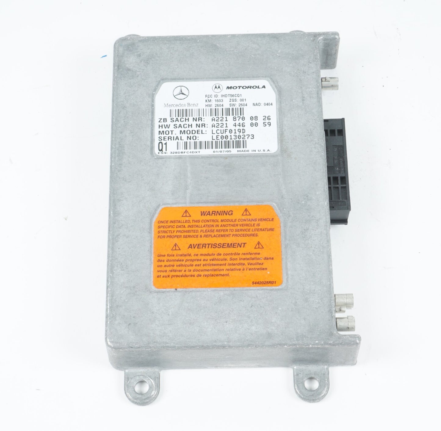 2003-2008 Mercedes SL500 R230 Voice Communication Control Module 2218700826 OEM