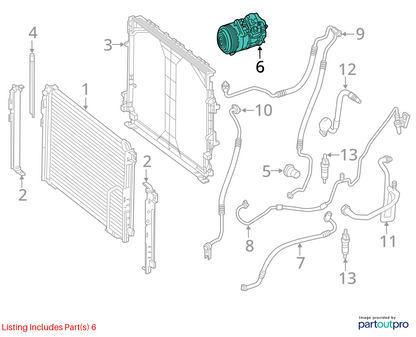 08-11 Mercedes W204 C300 Ac Compressor A0022303111 OEM