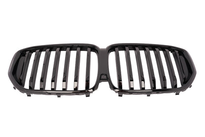 For 2025 BMW G05 X5 LCI Gloss Black Single Line Front Bumper Kidney Grille
