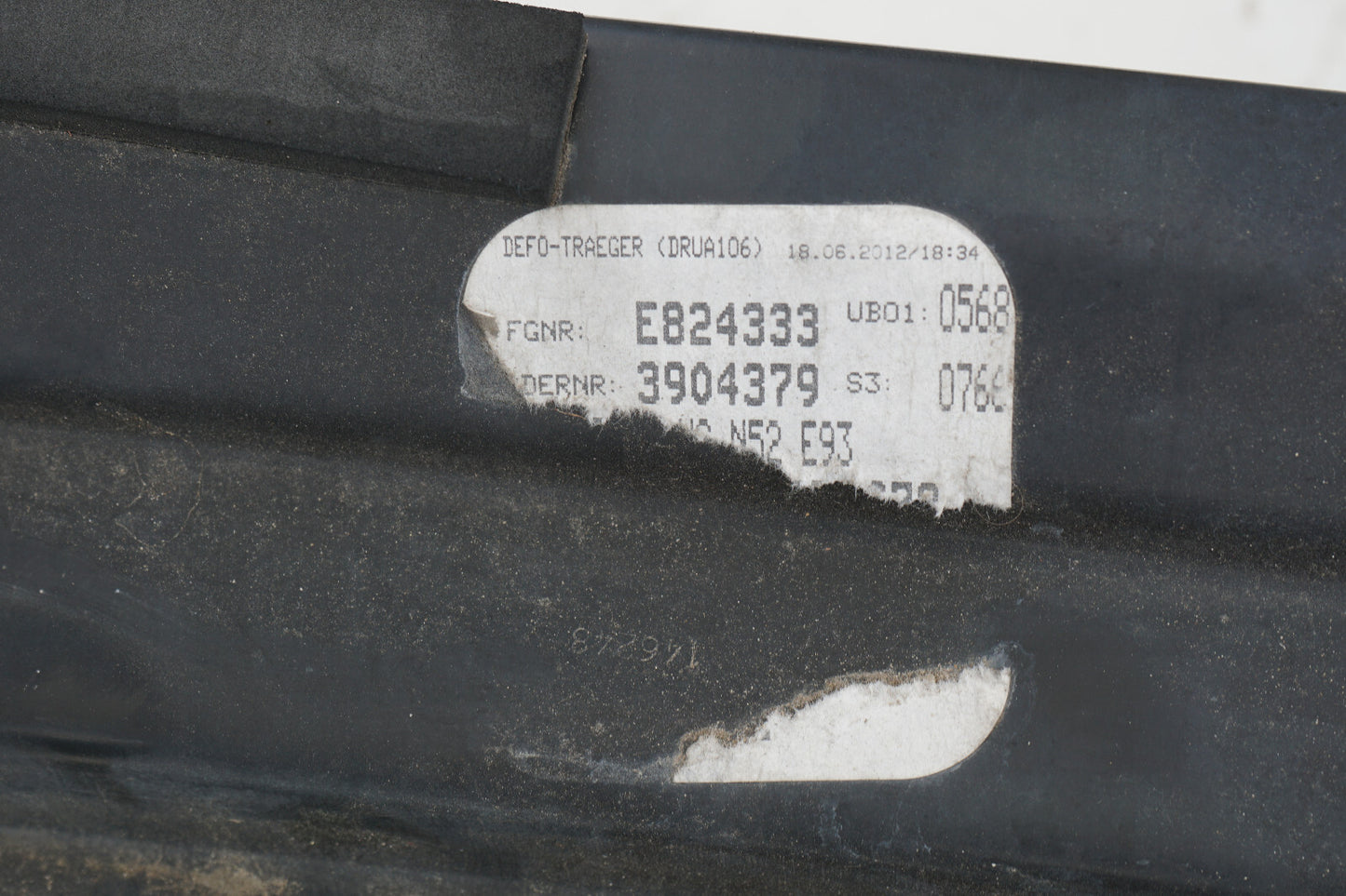 06 - 11 BMW 335i 328i E93 E92 REAR BUMPER REINFORCEMENT 7147604 OEM