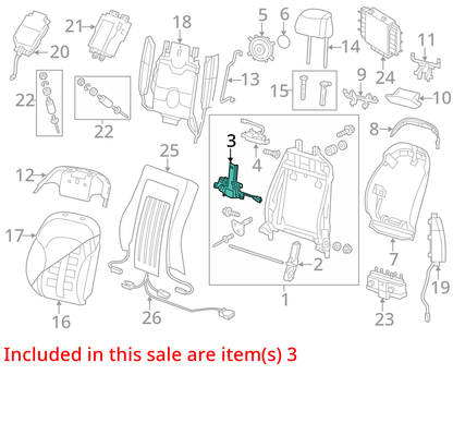 2011-2018 AUDI A8L FRONT RIGHT PASSENGER SIDE SEAT HEADREST ADJUSTMENT MOTOR OEM