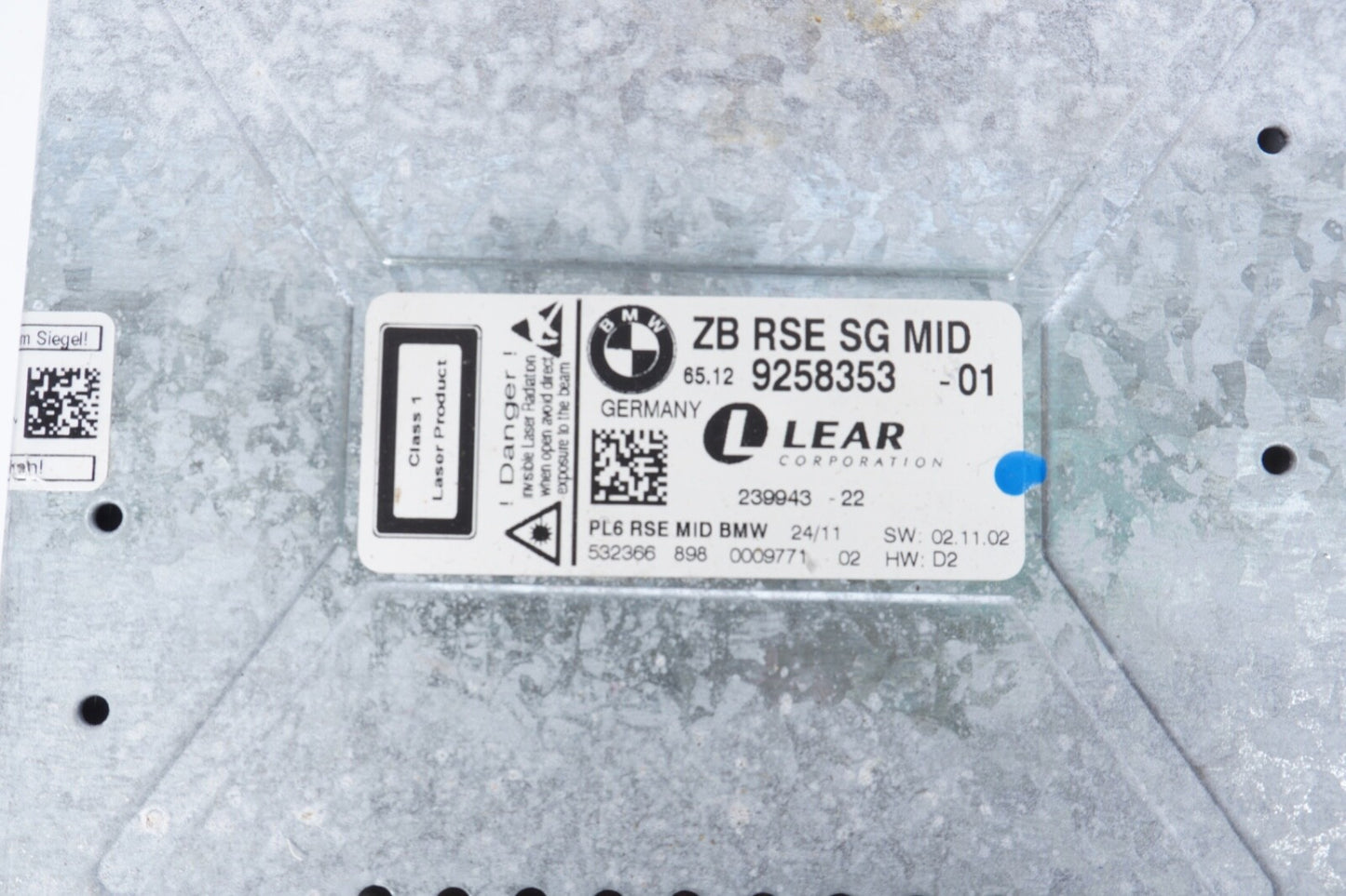 09-15 BMW F07 F10 F11 F01 F02 F04 535iGT 740i 750i REAR DVD VIDEO DISC PLAYER