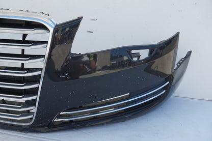 2011 - 2014 AUDI A8 A8L FRONT FBUMPER COVER W/ GRILLE   OEM
