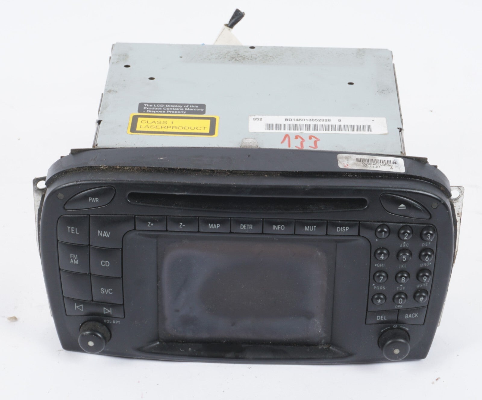 03-06 Mercedes R230 SL500 DISPLAY NAVIGATION RADIO *SCREEN DAMAGED*FOR PARTS*