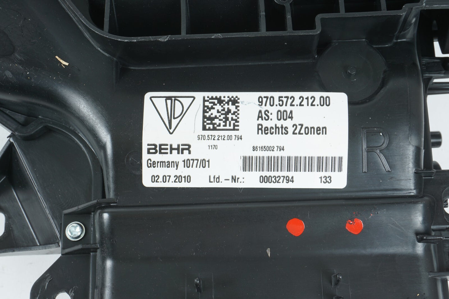 10 - 16 PORSCHE PANAMERA DASH RIGHT PASSENGER A/C AIR VENT ACTUATOR  OEM