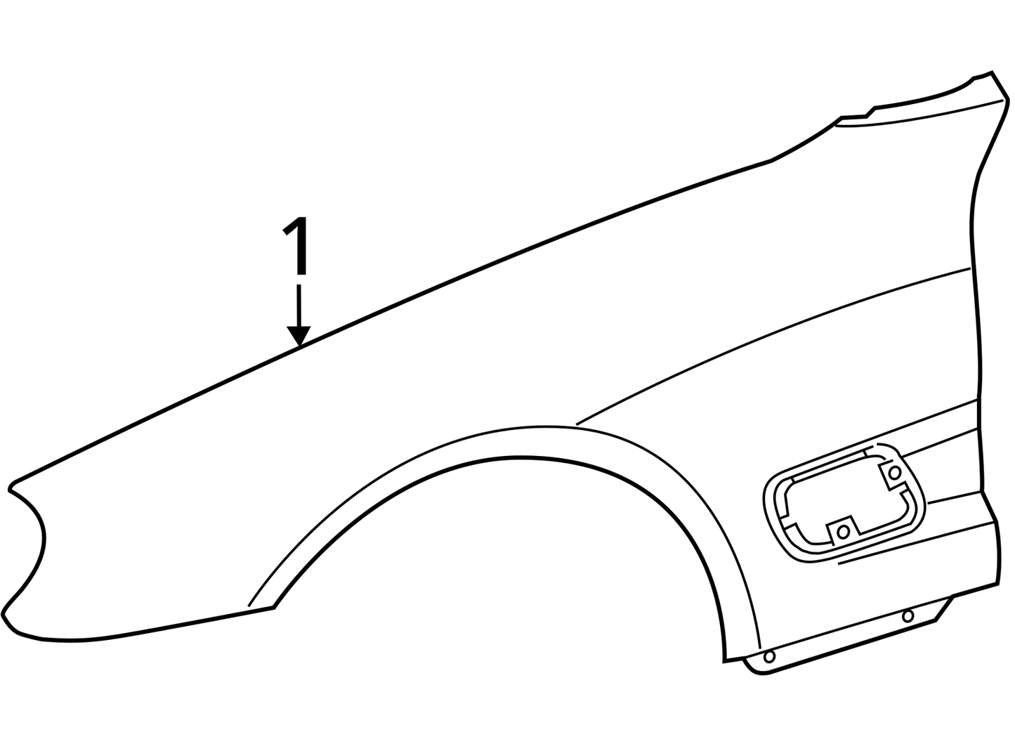 2003 Mercedes R230 SL500 SL55 fender, left 03-08 SL500 SL600 SL65 AMG 2308800118