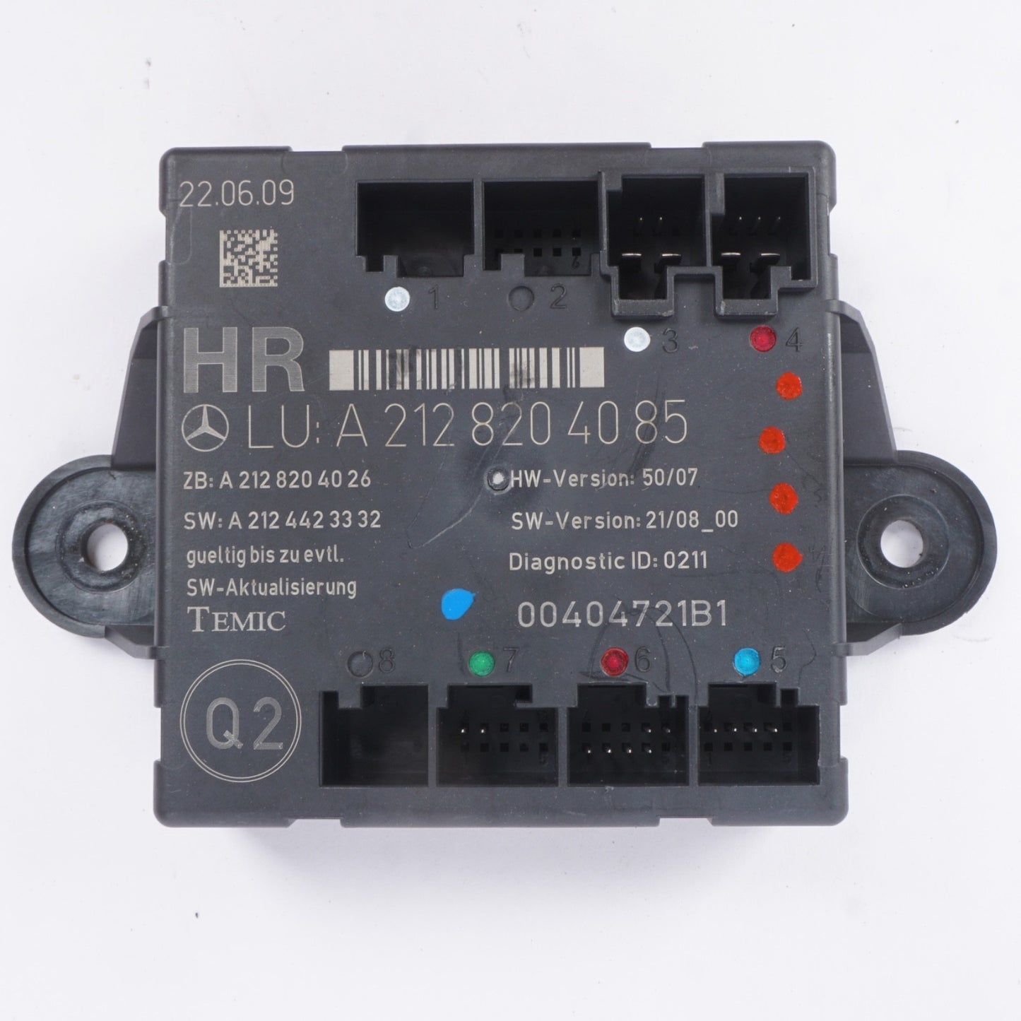 08-18 Mercedes W212 E350 GLK350 CLS550 Rear Right Side Door Control Module OEM