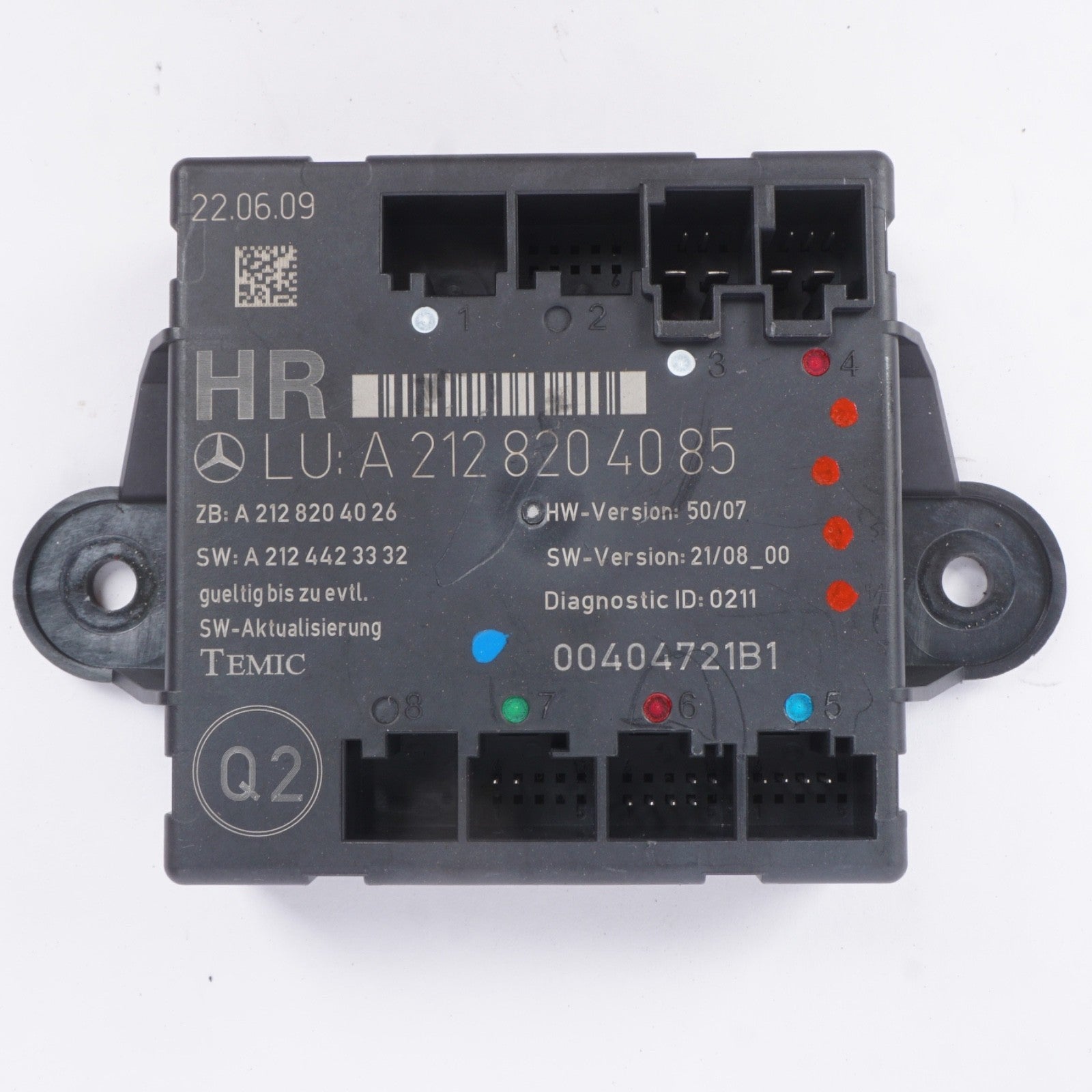 08-18 Mercedes W212 E350 GLK350 CLS550 Rear Right Side Door Control Module OEM