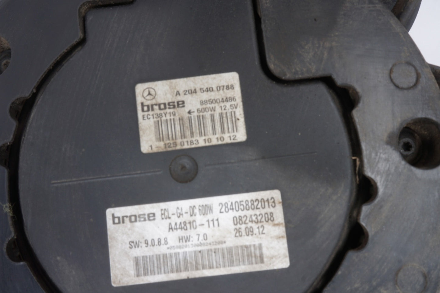 08-20 Mercedes W207 E350 C250 Engine Radiator Cooling Fan Motor Assembly OEM