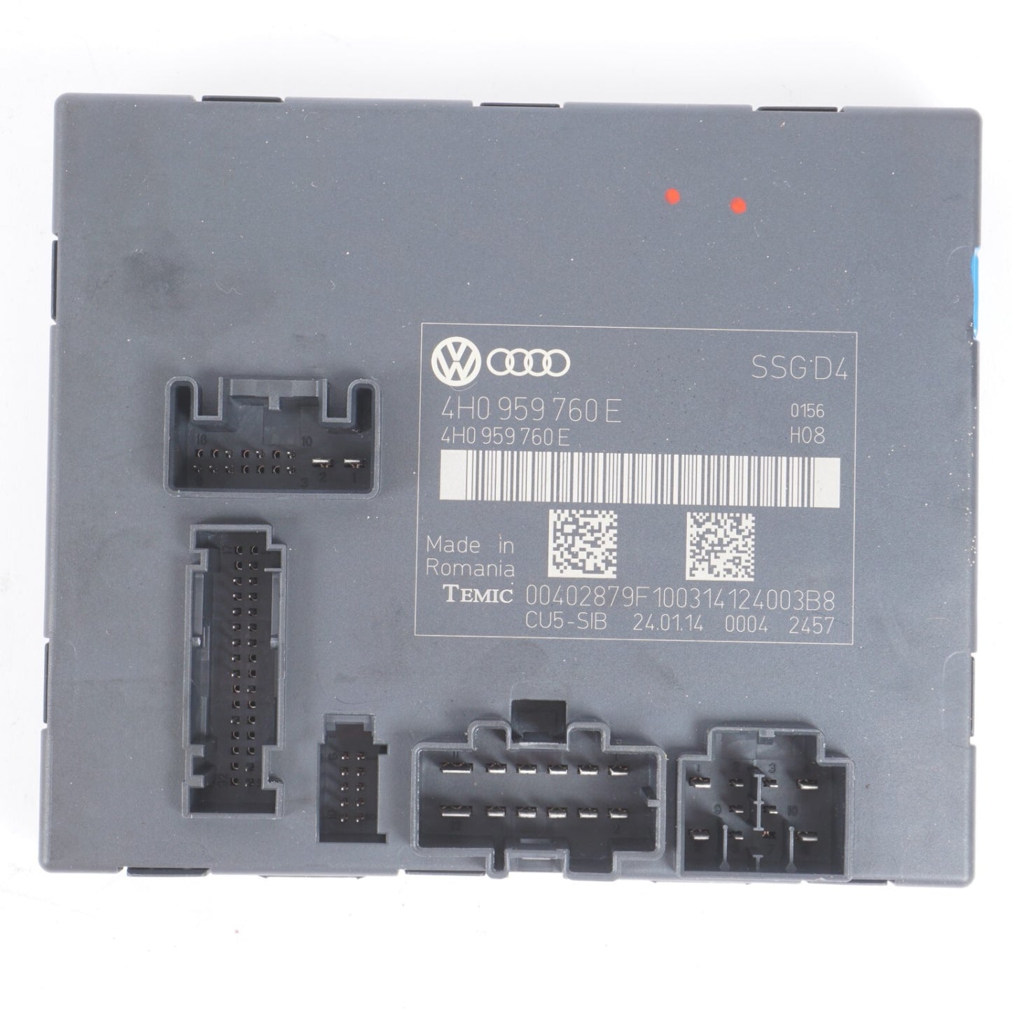 11-17 AUDI A8 A8L FRONT RIGHT PASSENGER SEAT CONTROL MODULE 4H0959760E  OEM