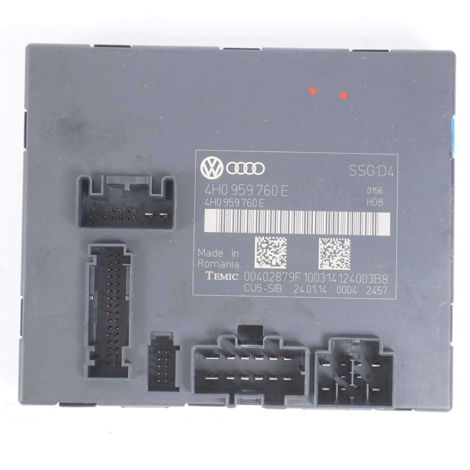 11-17 AUDI A8 A8L FRONT RIGHT PASSENGER SEAT CONTROL MODULE 4H0959760E  OEM