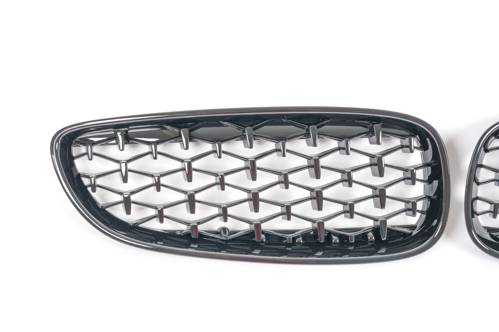 For 2009-2016 BMW E89 Z4 Front Bumper Grille Pair Gloss Black Meteor Style