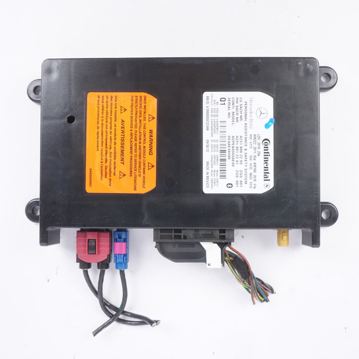 2013-2016 Mercedes-Benz E350 AID Communication Control Module A2319002203 OEM