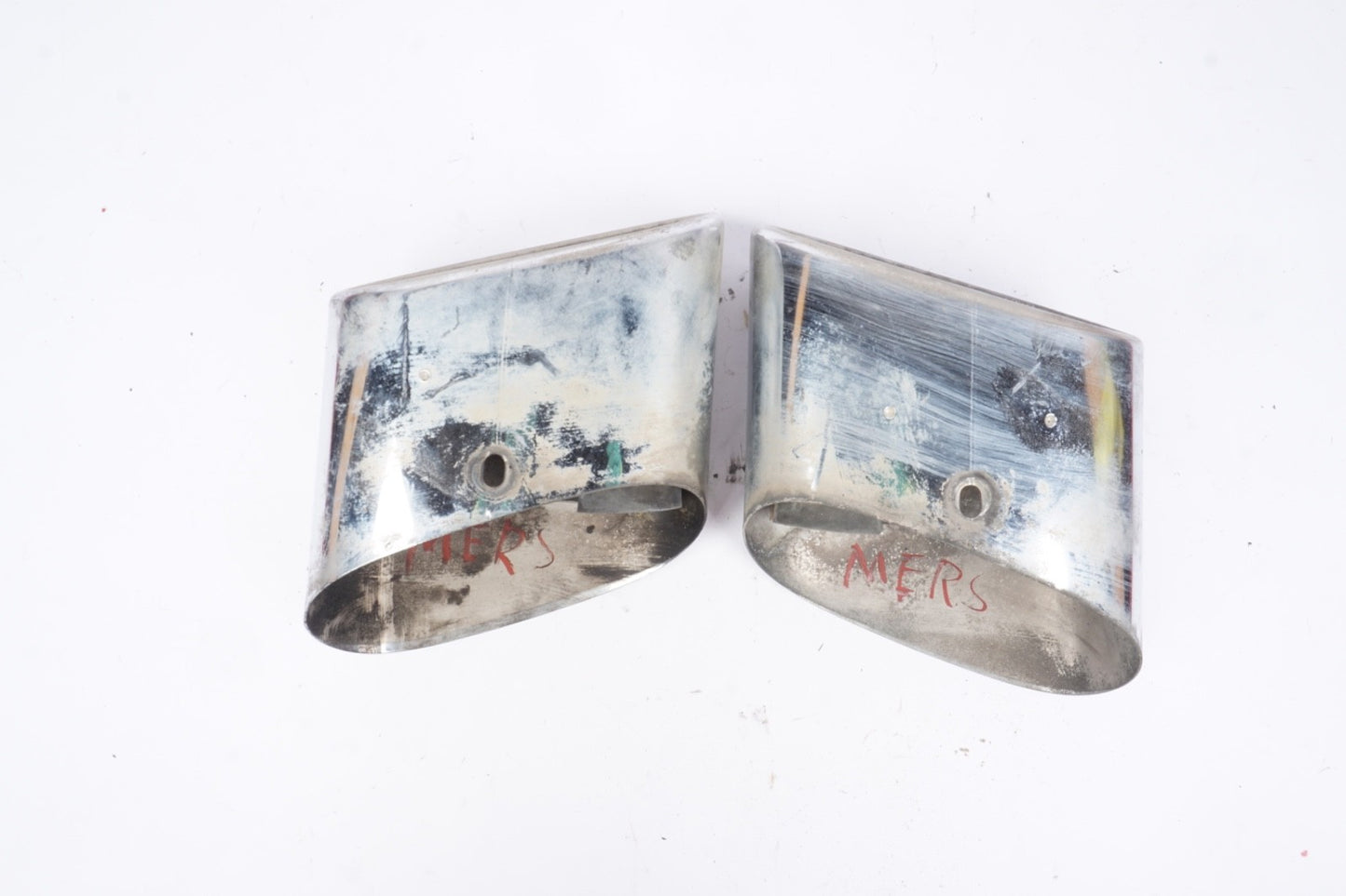 03-08 Mercedes R230 SL500 SL550 SL600 Exhaust Mufflers Muffler Tips Chrome OEM