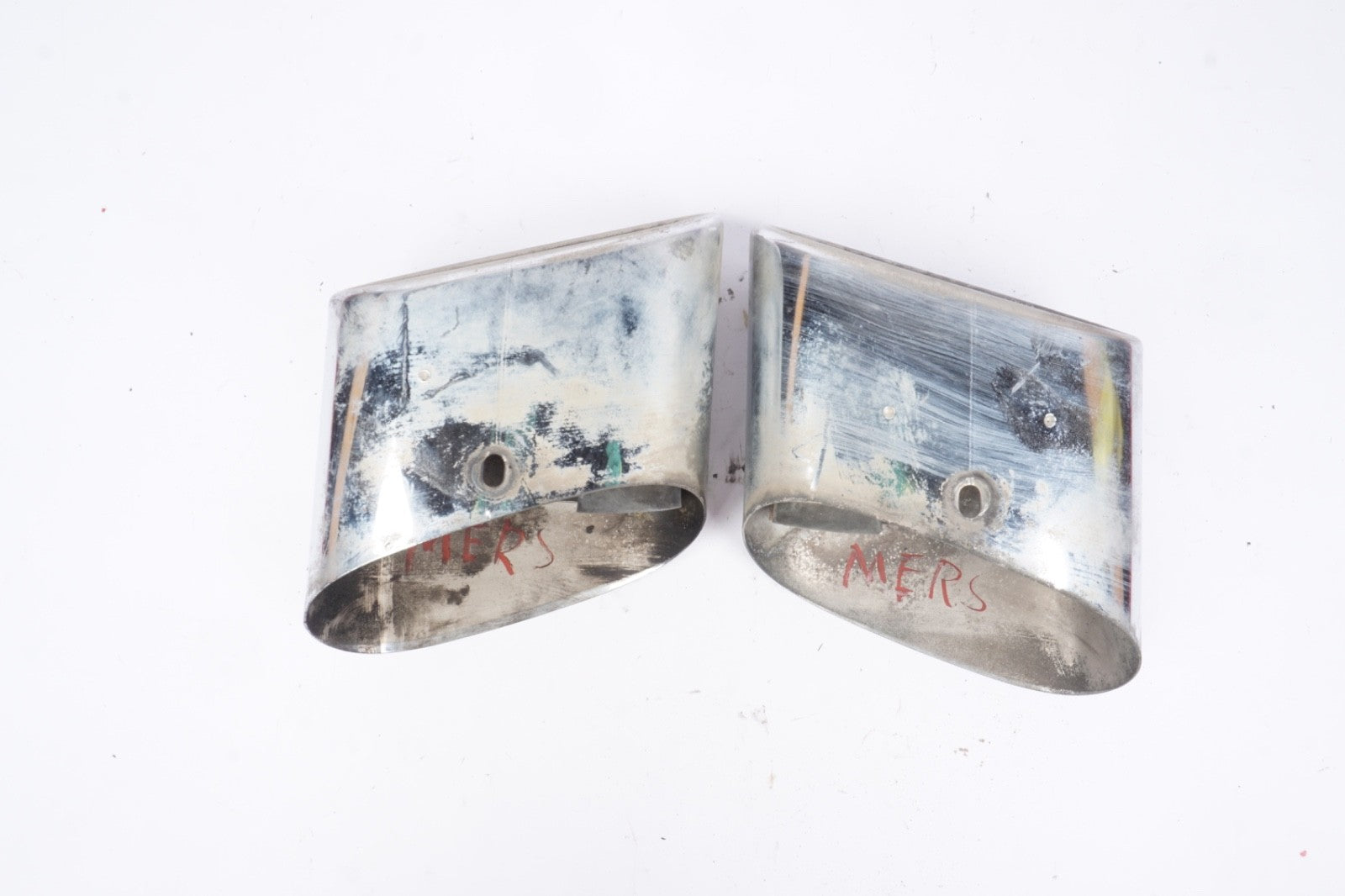 03-08 Mercedes R230 SL500 SL550 SL600 Exhaust Mufflers Muffler Tips Chrome OEM