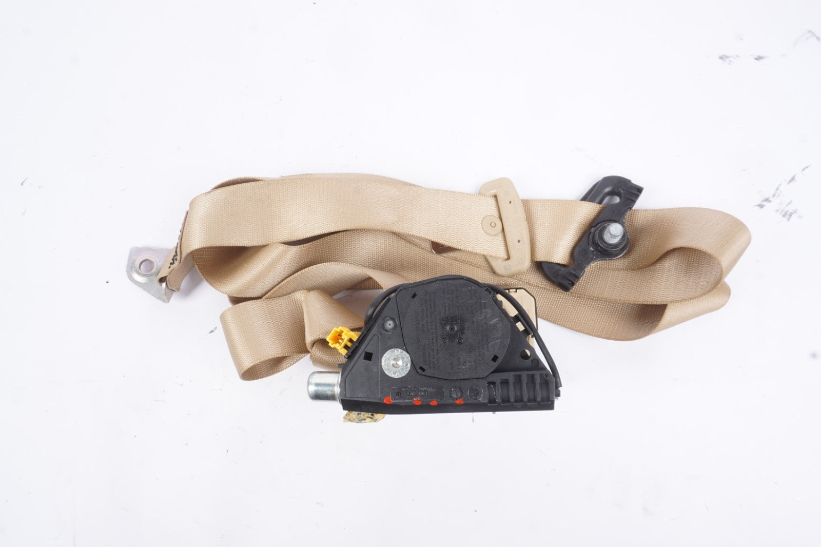 07-13 MERCEDES-BENZ W221 S550 REAR RIGHT SIDE SEAT BELT RETRACTOR BROWN OEM