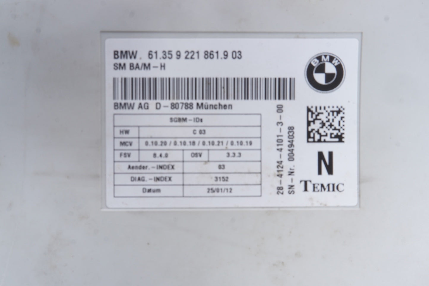 07-13 BMW 328i 335i E92 COUPE FRONT LEFT OR RIGHT SEAT CONTROL MODULE 9134667