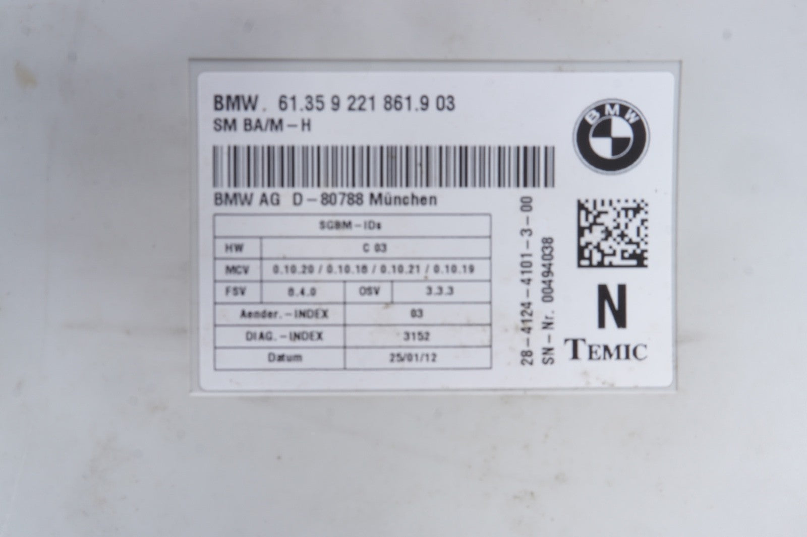 07-13 BMW 328i 335i E92 COUPE FRONT LEFT OR RIGHT SEAT CONTROL MODULE 9134667