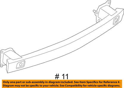 2011 2012 2013 2014 2015 2016 2017 AUDI A7 REINFORCEMENT REAR 4G8807309B OEM