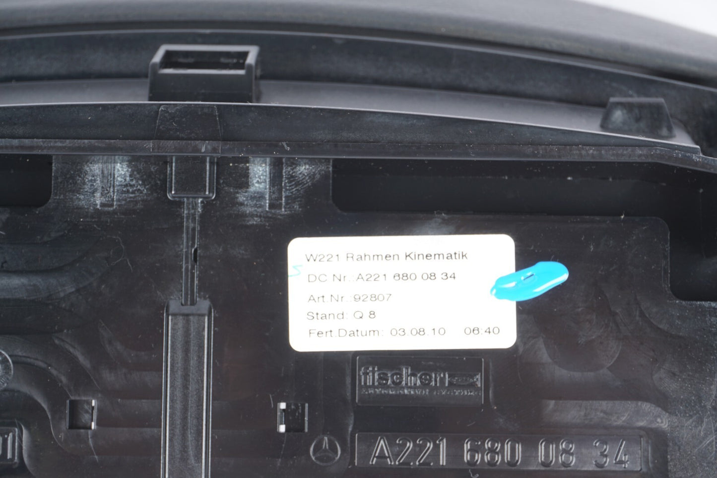 07-13 Mercedes W221 S550 S600 S63 Dash Console CD Player Cover Trim Panel OEM