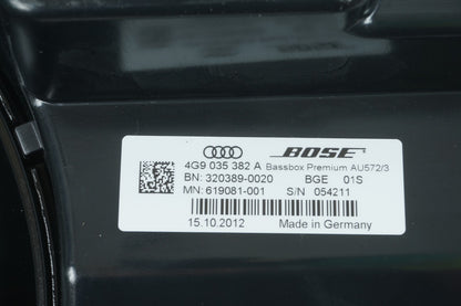 2012 - 2018 AUDI A7 REAR TRUNK BOSE AUDIO SOUND SUBWOOFER SPEAKER  OEM