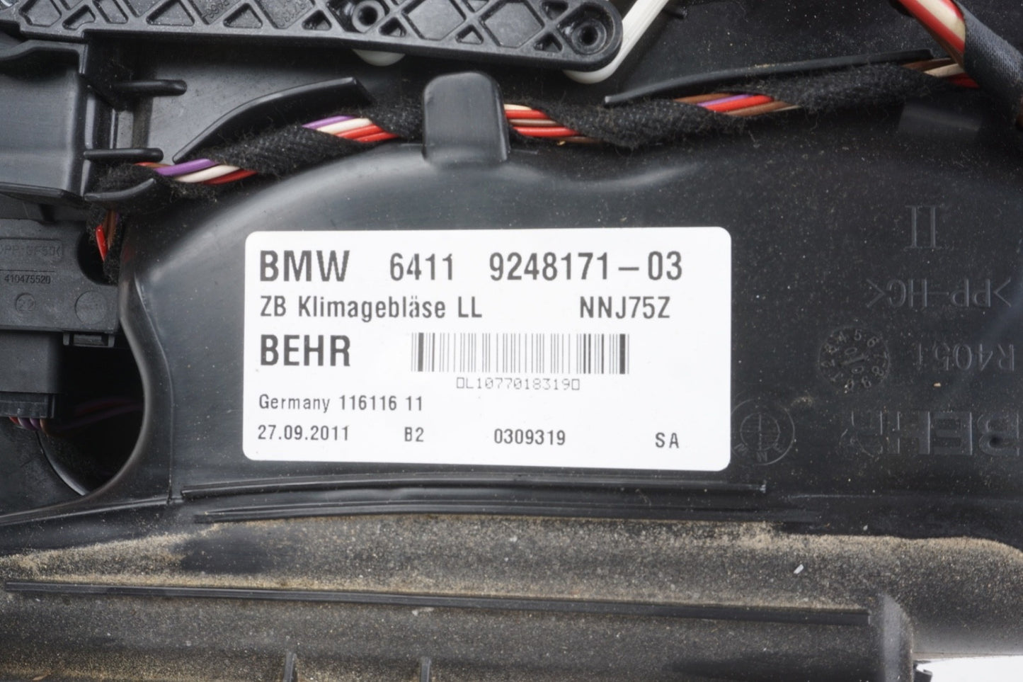 2011 - 2019 BMW 5 6 7 Series A/C Rear Left Heater Blower Motor Fan OEM