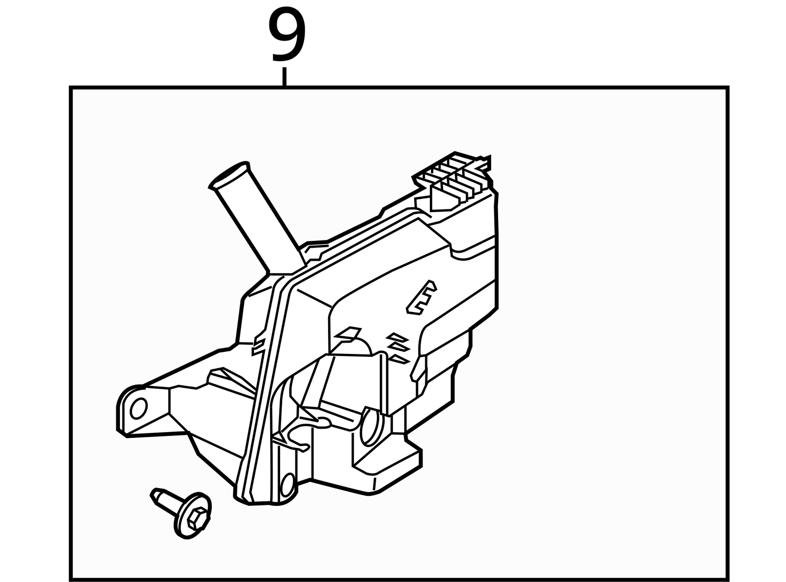 2012-2018 Ford Focus Sedan Washer Fluid Reservoir Assembly OEM