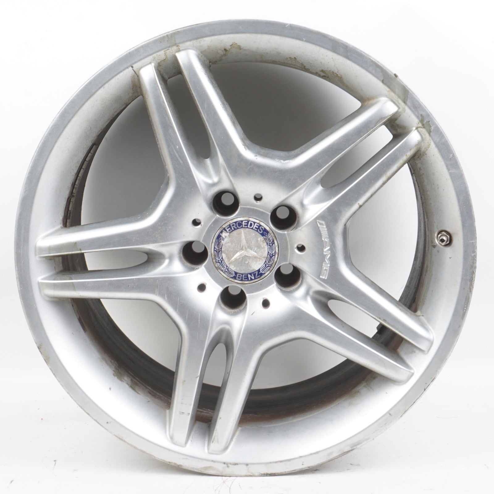 2003 - 2006 Mercedes R230 SL55 SL65 AMG 9.5 x 18 18" Rear Wheel Rim Silver OEM