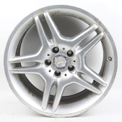 2003 - 2006 Mercedes R230 SL55 SL65 AMG 9.5 x 18 18" Rear Wheel Rim Silver OEM