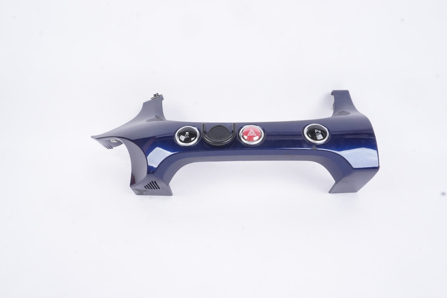 2016-18 FIAT 500X CENTER DASH TRIM BEZEL W/ HAZARD TRACTION SWITCH BLUE OEM