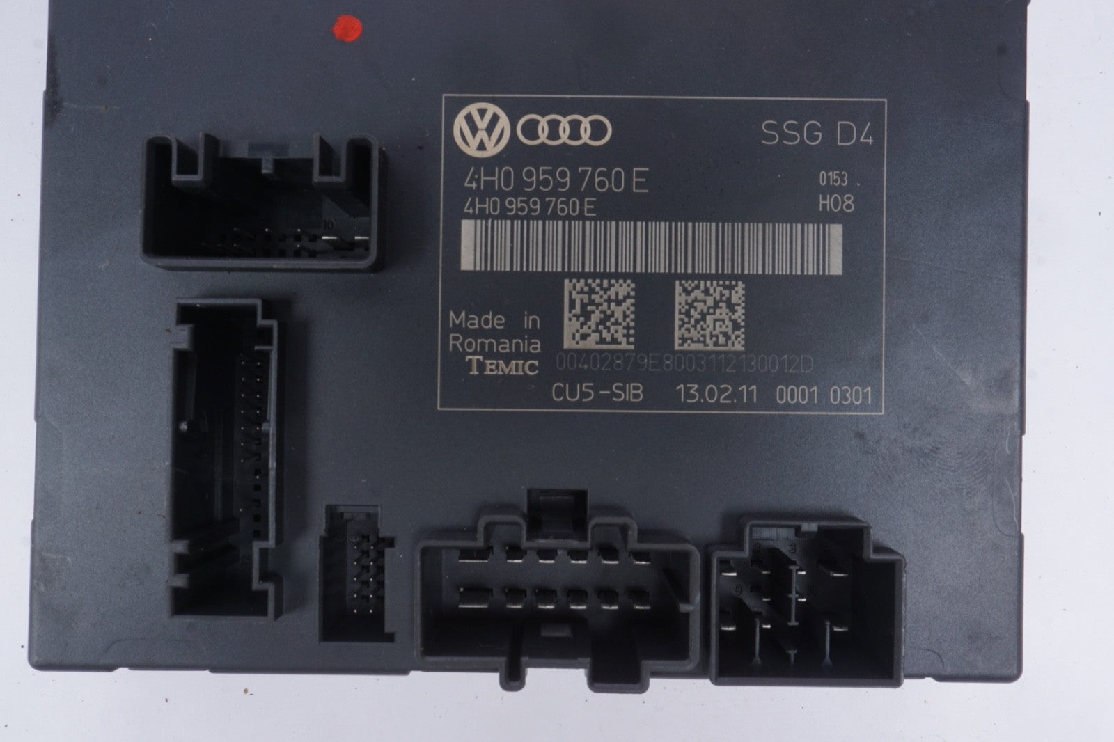 11-17 AUDI A8 A8L FRONT LEFT / RIGHT SEAT CONTROL MODULE 4H0959760E  OEM