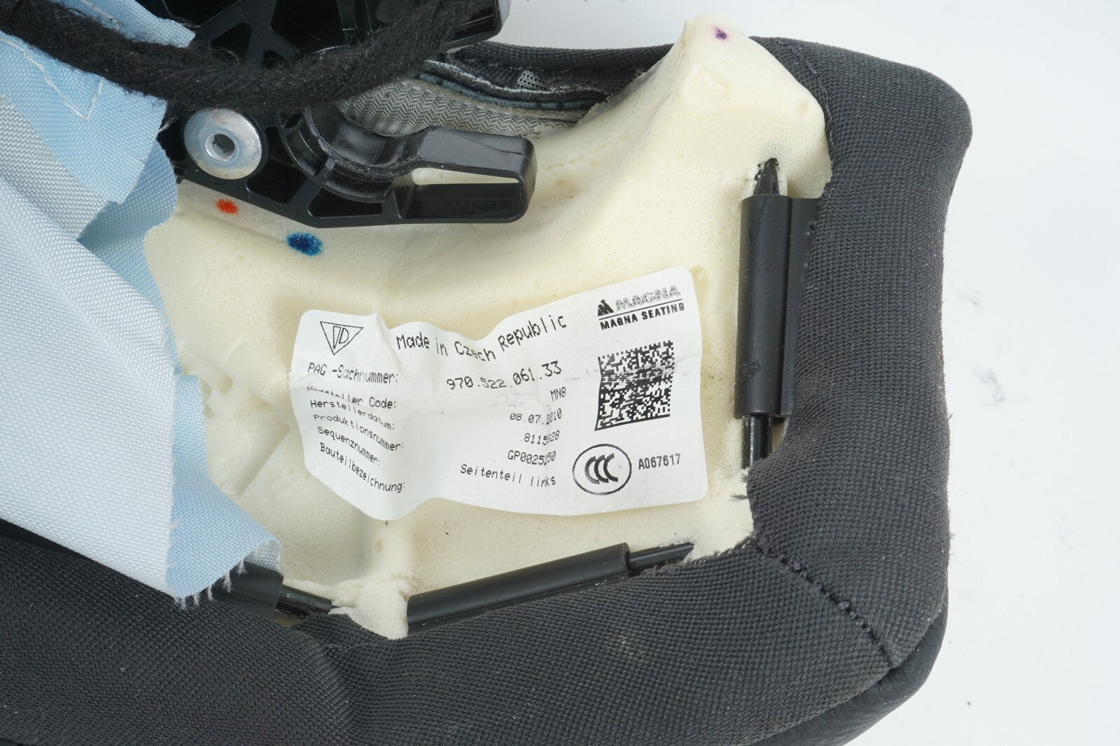 10 - 16 PORSCHE PANAMERA REAR SEAT BOOLSTER CUSION LEFT DRIVER SIDE OEM