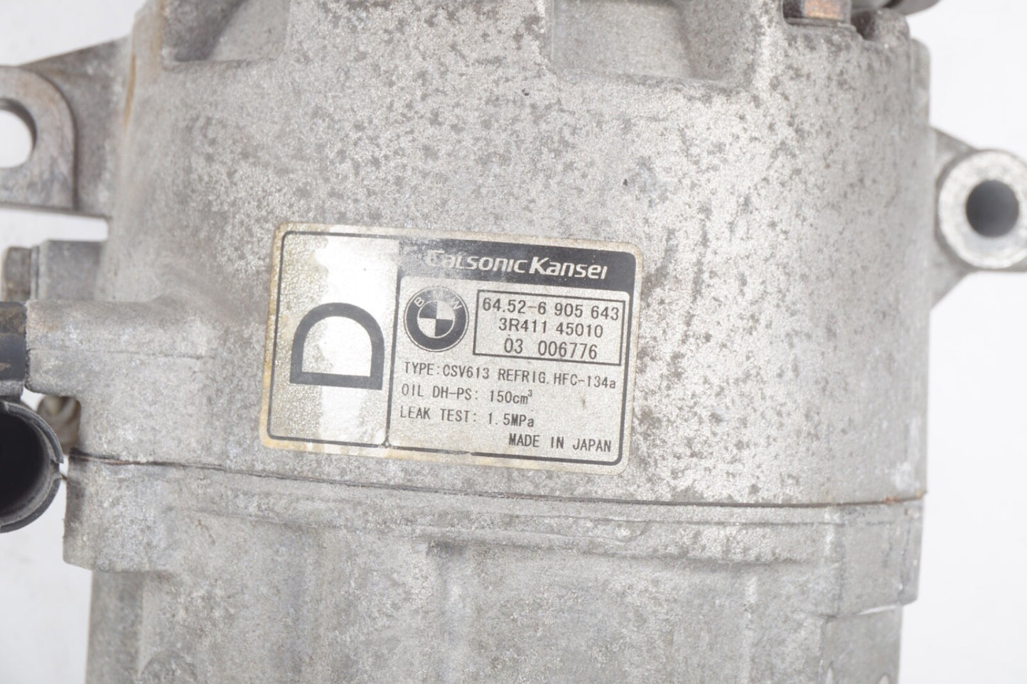 2003-2005 BMW Z4 E85 HVAC CONDITIONING A/C COMPRESSOR CLUTCH PUMP UNIT 6905643 