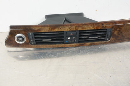 BMW E90 328 330 335 SEDAN DASH CENTER WOOD TRIM AIR VENT MOLDING DTC START OEM