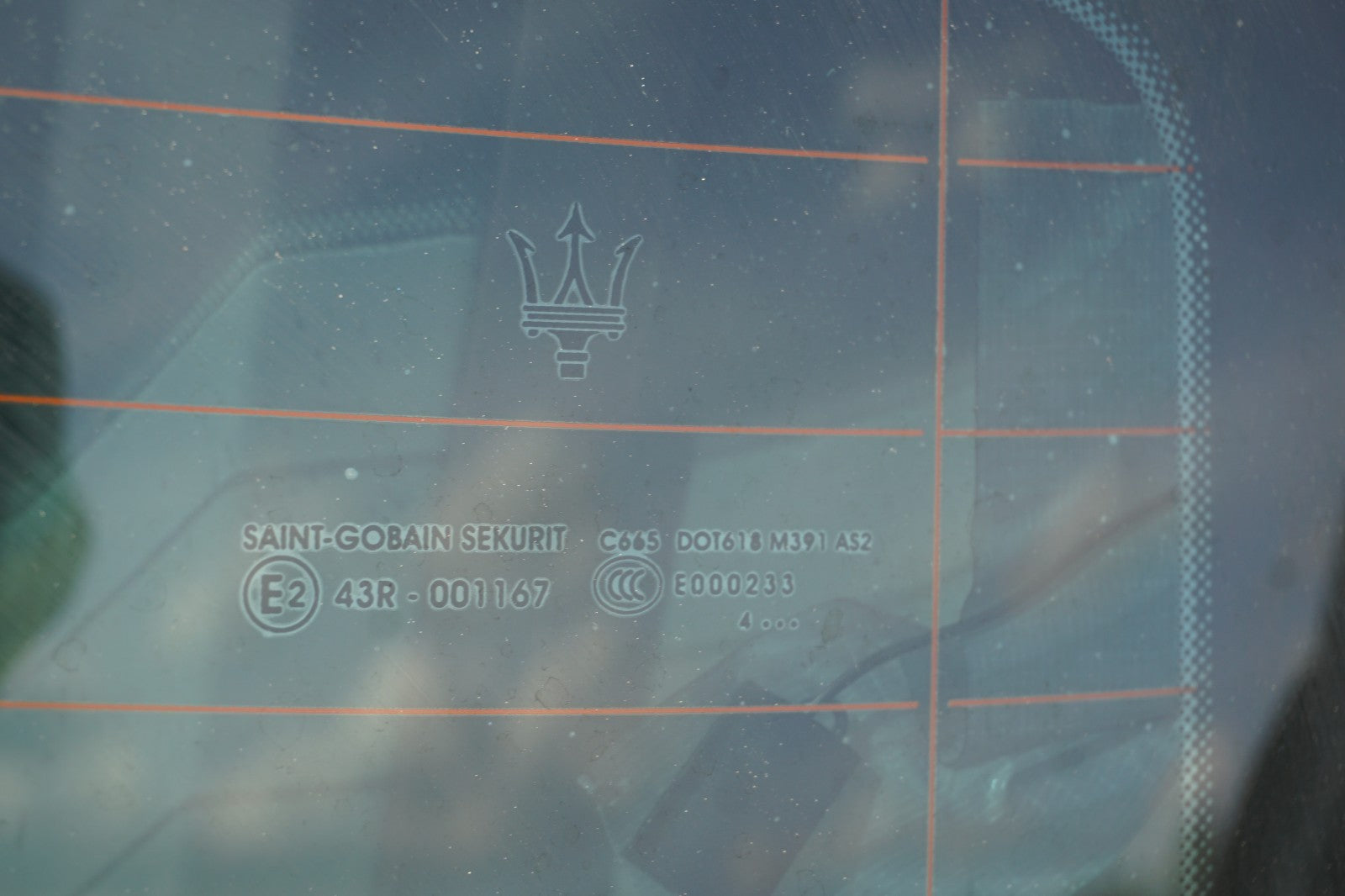 2014-2024 Maserati Ghibli S Q4 Rear Back Window Glass 673003590 OEM