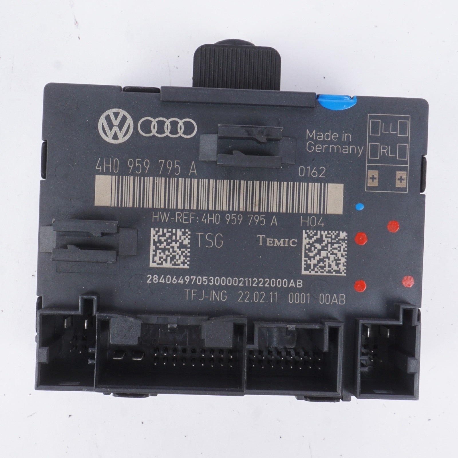 2011-2018 AUDI A8 A8L S8  REAR LEFT / RIGHT DOOR CONTROL MODULE OEM 4H0959795D