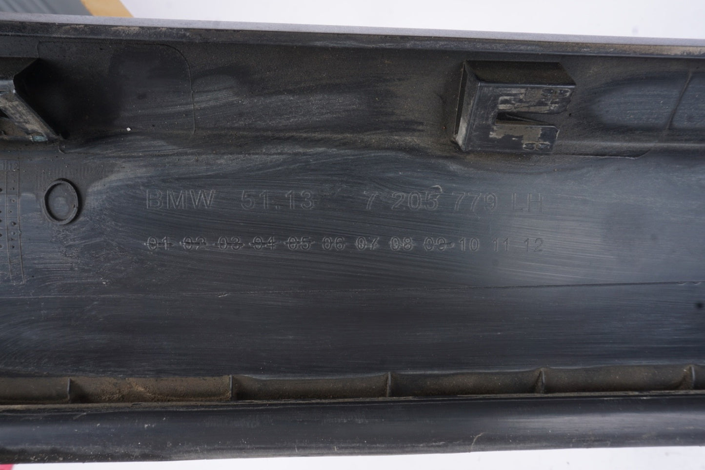 2011 - 2016 BMW X3 (F25) FRONT LEFT DRIVER OUTSIDE DOOR TRIM PANEL (BLACK)