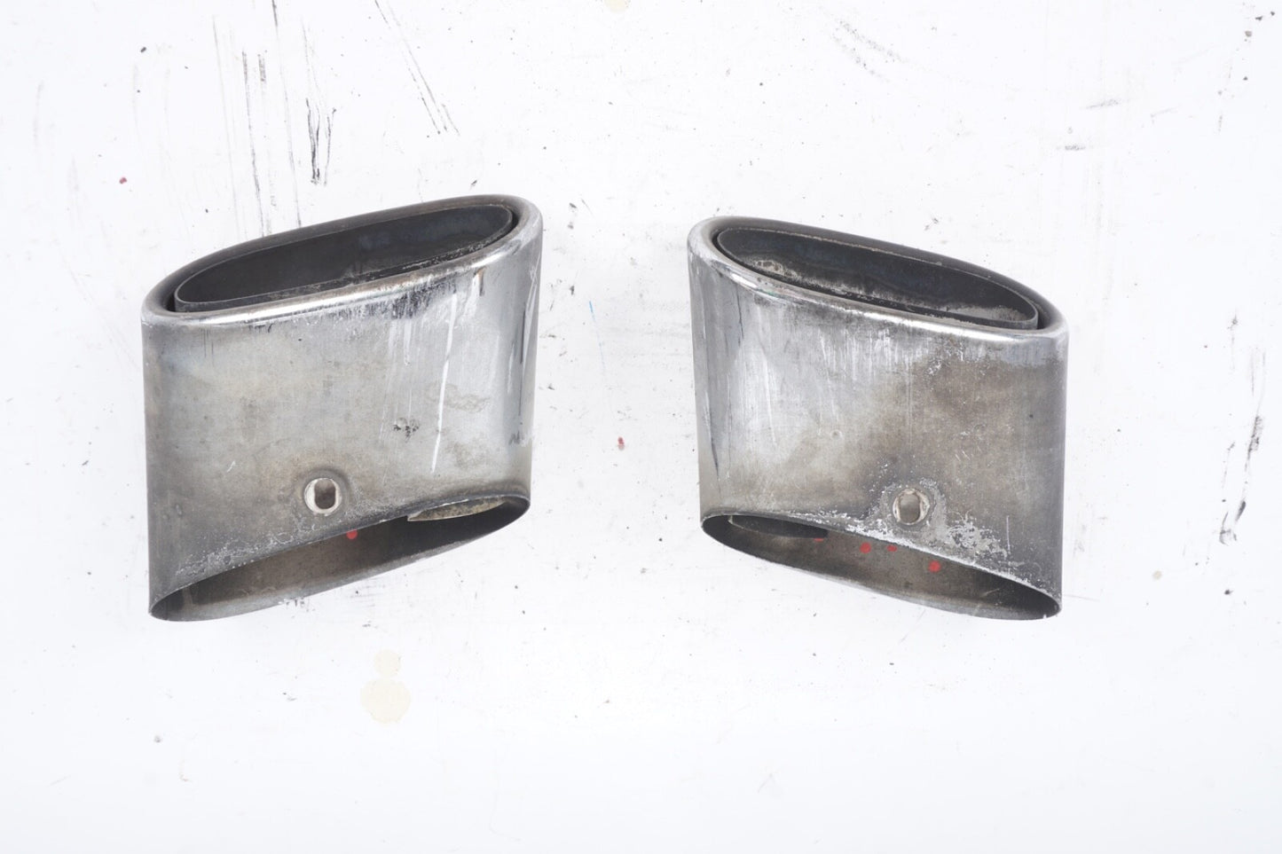 2003-2008 Mercedes R230 SL500 SL600 Rear Exhaust Muffler Tips Ends Set of 2 OEM