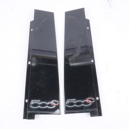 12-19 Fiat 500 Front Left Right Side Exterior Door B Pillar Molding Cover PAIR